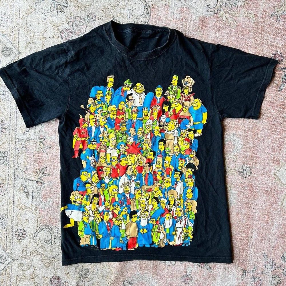The Simpsons Y2K black cotton graphic t-shirt